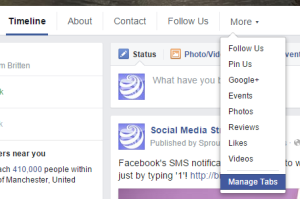 Lesser known Facebook features - Manage tabs