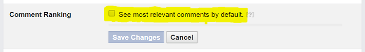 Lesser known Facebook Features - Comment ranking 