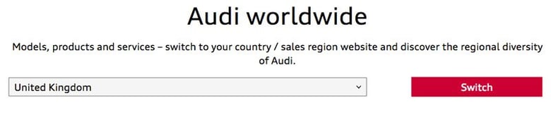 Another example from Audi
