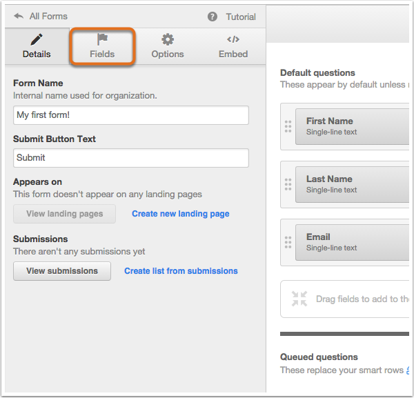 How to edit fields within a form using HubSpot