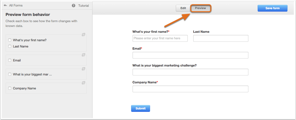 How to save and preview your form in HubSpot
