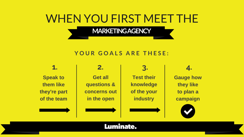 When You Meet the people from a Legal Marketing Agency, you need to gauge how they would work for your goals